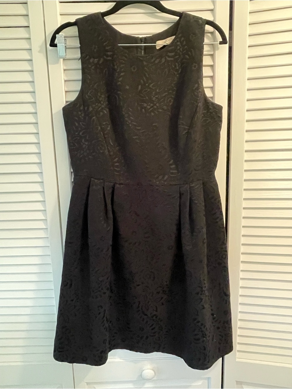 Loft brocade a-line zipper dress